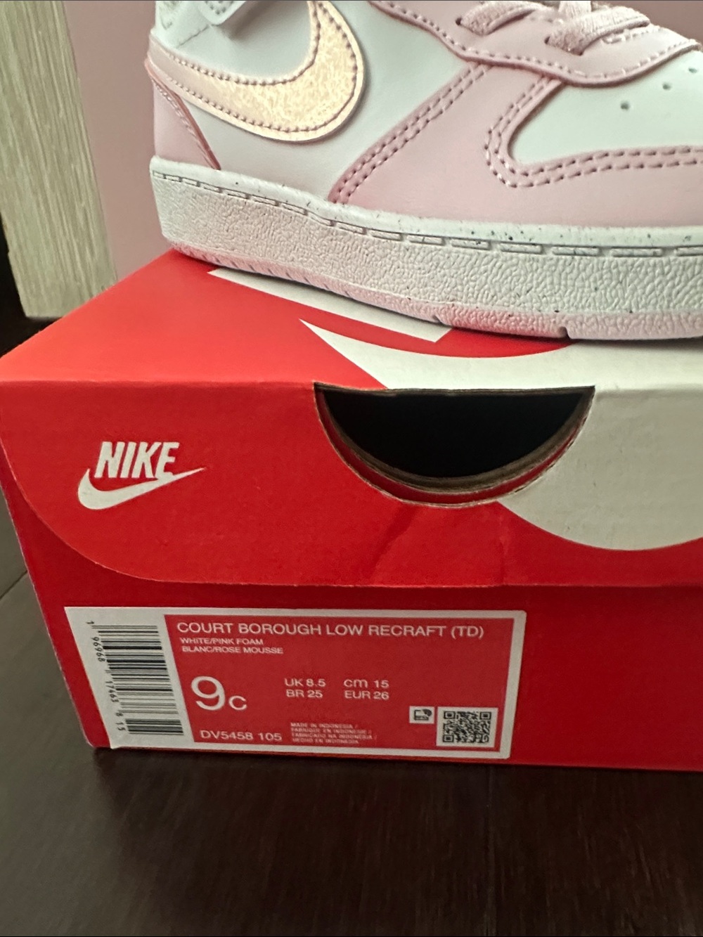 Nike court borough low recraft sneaker toddler girl 9 - Picture 2 of 6